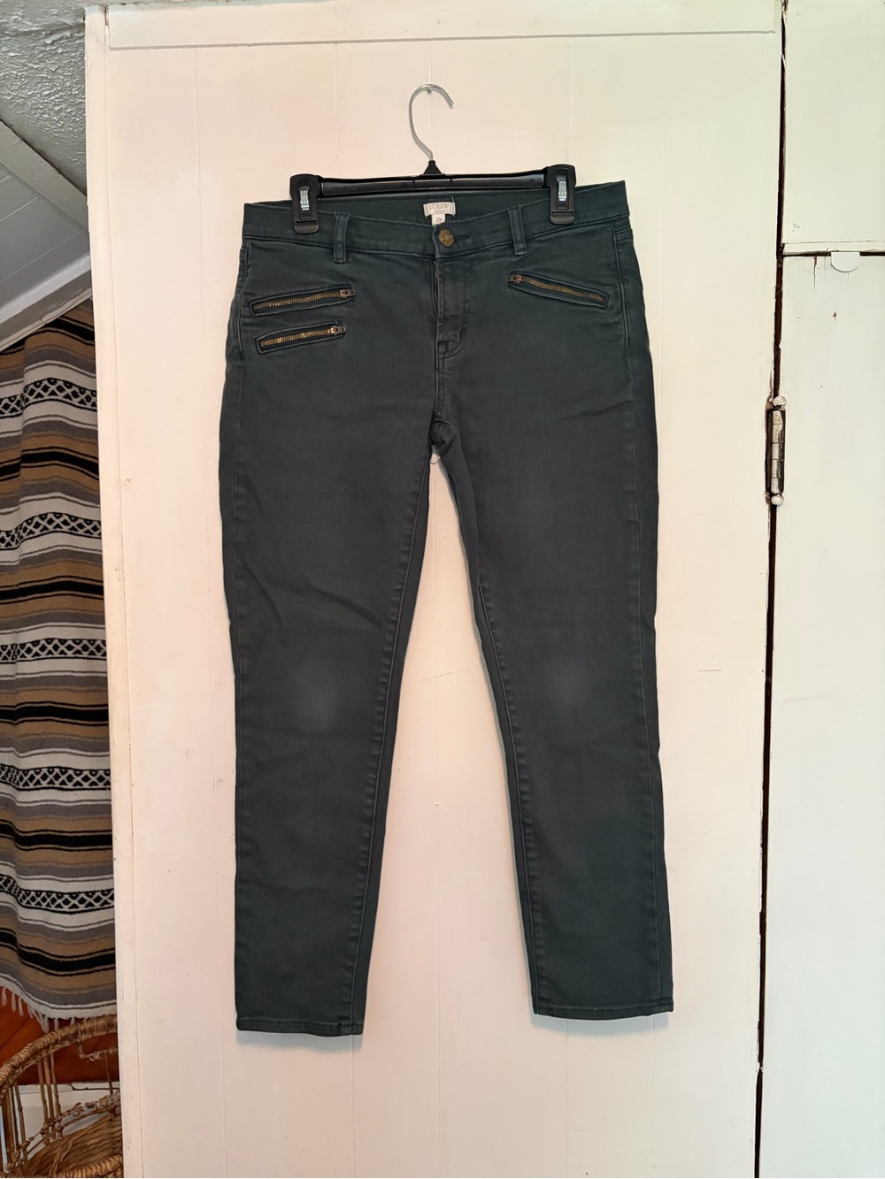 Women's Dark Green Slim Moto Jeans from J. Crew size 29
